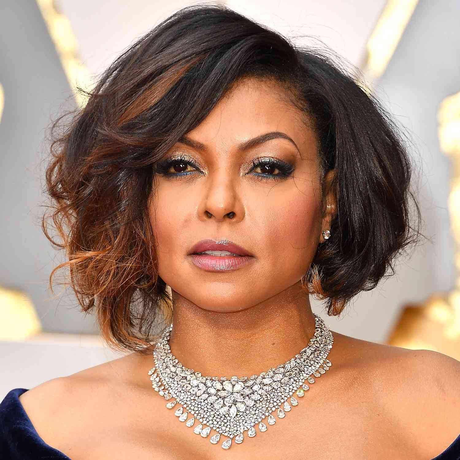  Taraji P. Henson wears an a-line bob with lots of back combed volume at the roots for a retro glam look